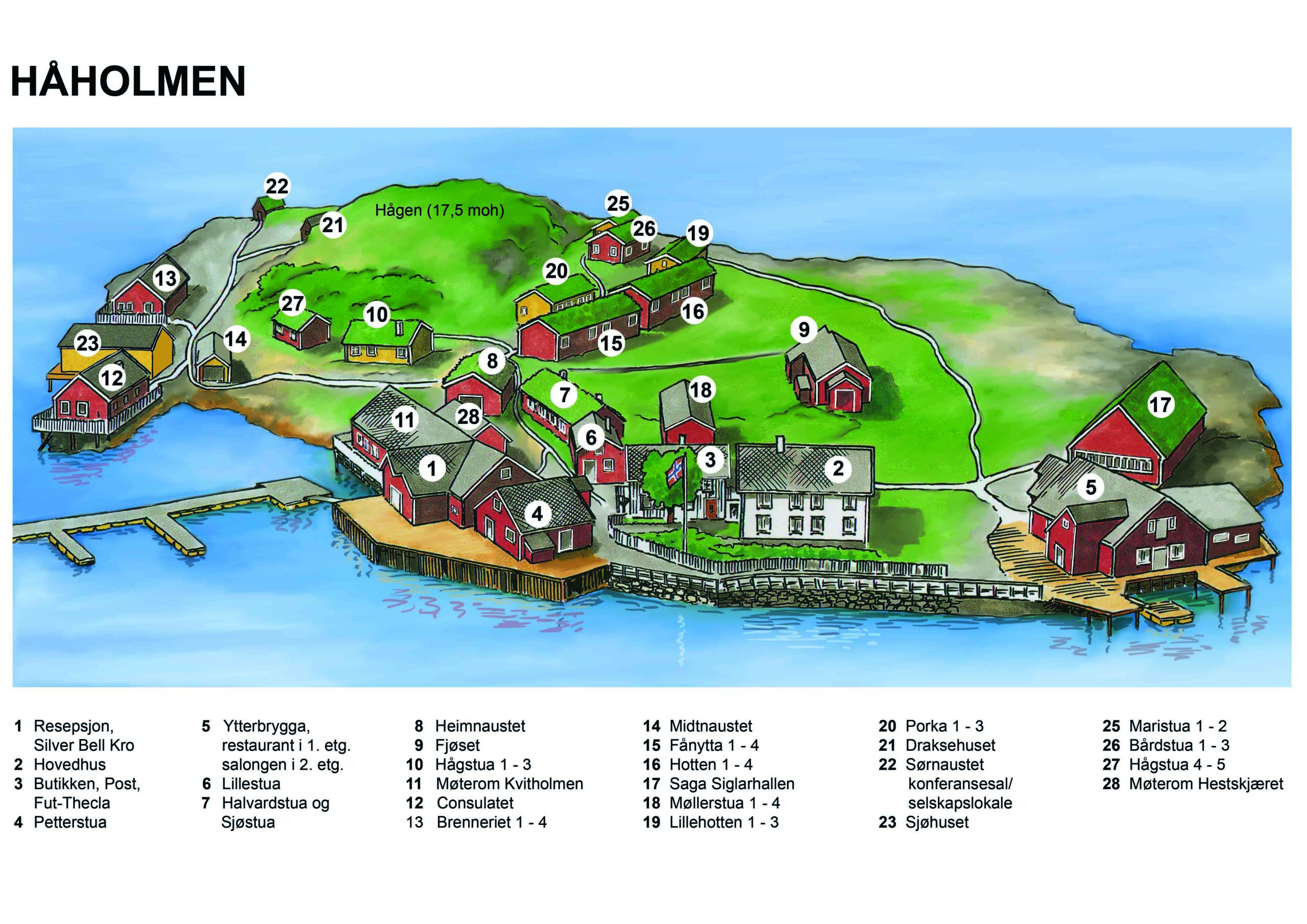 Kart over Håholmen